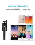 kungfuren Selfie Stick Bluetooth, Professional 50-Hour Long Battery Life, Built-in Remote Camera Shutter Selfie Stick for iPhone 7 Plus All iOS Android Smart Phone