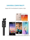 kungfuren Selfie Stick Bluetooth, Professional 50-Hour Long Battery Life, Built-in Remote Camera Shutter Selfie Stick for iPhone 7 Plus All iOS Android Smart Phone