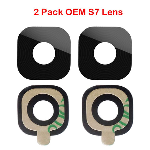 2 Pack Samsung Original S7/S7 Edge Back Camera Back Rear Camera Glass Lens Replacement for for Samsung Galaxy S7 G930 / S7 Edge G935