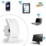 300Mbps WiFi Range Extender Signal Booster Wireless Repeater with Ethernet Port WPS Function Plug and Play, 2 in 1 Repeater/Access Point Mode, Build-in Antennas with High Speed, Work with Any Router