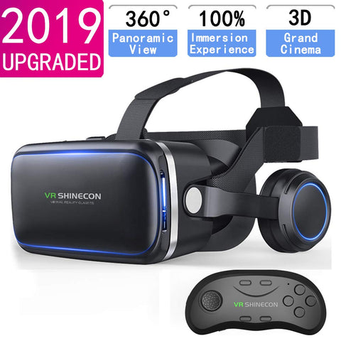 VR Headset with Remote Controller,HD 3D VR Glasses Virtual Reality Headset for VR Games & 3D Movies, VR Headset for iPhone/Android phone Compatible 4.7-6 inch