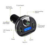 KeeKit Bluetooth FM Transmitter, Wireless in-Car FM Transmitter Radio Adapter Car Kit, Universal Car Charger with Dual USB Charging Ports, Hands-Free Calling for Smartphones