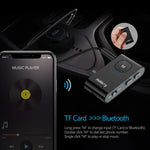 Nulaxy BR02 Bluetooth Receiver Supports 32G SD Card with Battery Indicator, Wireless Bluetooth 4.2 Audio Adapter for Car/Home Stereo Headphones System, Hands Free Calling, cVc Noise Canceling