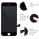 Screen Replacement Black for iPhone 8 Plus (5.5 Inch Black), 3D Touch LCD Screen Digitizer Replacement Frame Display Assembly Set with Repair Tool Kit (Black)