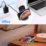 Yootech Wireless Charging Bundle, [2 Pack] 10W Qi-Certified Wireless Charging Pad Stand,7.5W Compatible with iPhone Xs MAX/XR/XS/X/8Plus,10W Fast Charging Galaxy S10/S10Plus/S10E/S9(No AC Adapter)