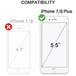 MBLAI iPhone 7 Plus Case, Glass Screen Protection Heavy Duty Defense Case 4 Layers Rugged Rubber Shockproof Drop Proof with Belt-Clip Case Cover for Apple iPhone 7 Plus New Version Protective Case