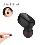 Single Waterproof Bluetooth Earbud - Smallest Wireless Earbud Earpiece Headset Headphone Earphone Car Headset with HD Microphone for iPhone Android and More(One Pcs)-Black