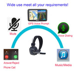 Truck Driver Bluetooth Headset/Office Headset, Wireless Over The Head Headset with Extra Boom Noise Reduction Mic for Phones,Call Center, Skype, VoIP