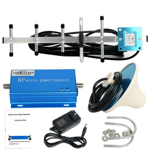 HaoFst CDMA 850MHz Cell Phone Signal 3G Repeater Booster Amplifier Extender + Yagi Antenna Kit
