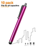 LIBERRWAY Stylus Pen 10 Pack of Pink Purple Black Green Silver Stylus Universal Touch Screen Capacitive Stylus for Kindle Touch ipad iPhone 6/6s 6Plus 6s Plus Samsung S5 S6 S7 Edge S8 Plus Note