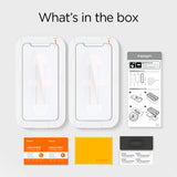 Spigen Tempered Glass Screen Protector [Installation Kit] Designed for iPhone XR [2 Pack]