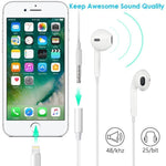 Lighting to 3.5mm Headphones/Earbuds Jack Adapter, [2 Pack] Cellphone Cable Earphones/Headsets Converter Support iOS 12/11-Upgraded Compatible with iPhone XS/XR/X/8/8 Plus/7/7 Plus/ipad/iPod