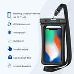 Mpow 084 Waterproof Phone Pouch Floating, IPX8 Universal Waterproof Case Underwater Dry Bag Compatible iPhone Xs Max/Xr/X/8/8plus/7/7plus Galaxy s9/s8 Note 9/8 Google Pixel up to 6.5" (Black, Pink)
