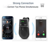 2019 SUNITEC BC920 Bluetooth Hands Free Car Kit, Connects with Siri & Google Assistant, Auto On Off, Handsfree Speakerphone Wireless in Car, 2W Powerful Speaker, Dual Link Connectivity & Visor Clip