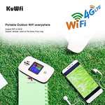 KuWFi 4G LTE Mobile WiFi Hotspot Unlocked Wireless Internet Router Devices with SIM Card Slot for Travel Support B1/B3/B5/B7/B8/B20 in Europe Caribbean South America Africa