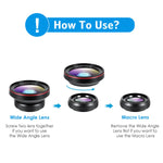 AMIR Phone Camera Lens, 0.6X Super Wide Angle Lens + 15X Macro Lens for iPhone Lens Kit, 2 in 1 Clip-On Cell Phone Camera Lens for iPhone 8, X, 7, 7 Plus, 6s, 6, Samsung, Other Smartphones