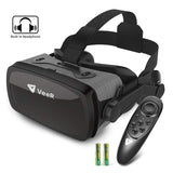VeeR VR Falcon Headset with Controller, Universal Virtual Reality Goggles to Comfortable Watch 360 Movies for Android, Samsung Galaxy S9 & Note 9, Huawei and iPhone XR & Xs Max