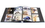 Artmag Photo Picutre Album 4x6 600 Photos, Extra Large Capacity Leather Cover Wedding Family Photo Albums Holds 600 Horizontal and Vertical 4x6 Photos with Black Pages (Blue)