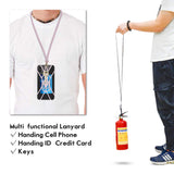 SHANSHUI iPhone Lanyard, Silicone Ring Finger Stand Stretchy Holder with Detachable Phone Lanyard Compatible with iPhone X XS XS max SE 5s 5 6 7 8 Plus and Most Smart Phones (Pink)