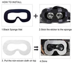 Lunies Disposable Hygiene Eye Mask with Sponge Mat and Magic Sticks Compatible for H-T-C Vive VR Virtual Reality Headset White