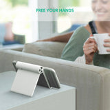 UGREEN Cell Phone Stand Holder Mobile Phone Dock Compatible for iPhone XS Max XR 8 Plus 6 7 6S X 5, Samsung Galaxy S10 S9 S8 S7 Edge S6, Android Smartphone Holder for Desk Adjustable, Foldable (White)