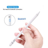 Active Stylus Pen for Touch Screens, Rechargeable 1.5mm Fine Point Smart Pencil Digital Stylus Pen Compatible with iPad and Most Tablet by Viceting (White)