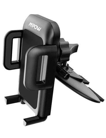 Mpow 051 Car Phone Mount, CD Slot Car Phone Holder, Car Mount with Three-Side Grips and One-Touch Design Compatible iPhone Xs MAX/XR/XS/X/8/8Plus, Galaxy S10/S10+/S10e/S9/S9+/N9/S8, Google, Huawei etc