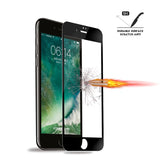 (Pack of 2) Screen Protector for iPhone 7 Plus 8 Plus, Akwox Full Cover iPhone 7 Plus 8 Plus Tempered Glass Screen Protector with ABS Curved Edge Frame, Anti-Fingerprint (Black)