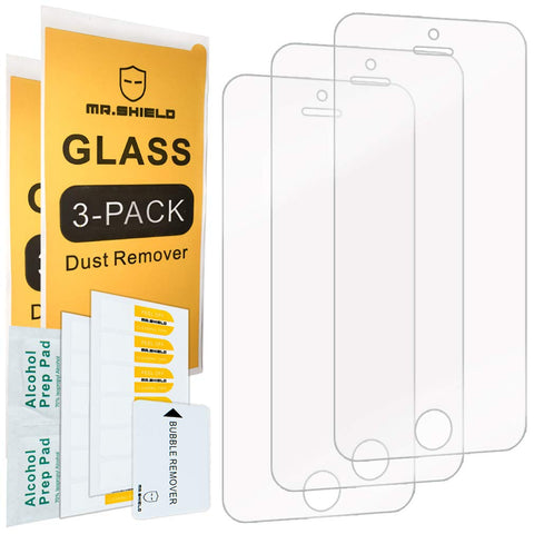 Mr.Shield-[3-Pack for iPhone SE/iPhone 5/5S / iPhone 5C [Tempered Glass] Screen Protector with Lifetime Replacement Warranty
