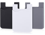 AgentWhiteUSA Cell Phone Wallet, Stick on Wallet (3 Pieces) (for Credit Card, Business Card & Id) | Works with Almost Every Phone | iPhone, Android & Most Smartphones (GREYBLKWHT)