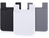 AgentWhiteUSA Cell Phone Wallet, Stick on Wallet (3 Pieces) (for Credit Card, Business Card & Id) | Works with Almost Every Phone | iPhone, Android & Most Smartphones (GREYBLKWHT)