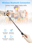 JTWEB Selfie Stick Bluetooth All in One Selfie Sticks Upgrade Aluminum Design for iPhone Xs/XS max/XR/X/8/8P/7/7P/6s/6/5, Android Galaxy S9/8/7/6/Note, Huawei, Nubia, More (Selfie Stick Compact)