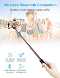 JTWEB Selfie Stick Bluetooth All in One Selfie Sticks Upgrade Aluminum Design for iPhone Xs/XS max/XR/X/8/8P/7/7P/6s/6/5, Android Galaxy S9/8/7/6/Note, Huawei, Nubia, More (Selfie Stick Compact)