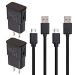 2 Pack Charger Cord for Amazon Fire TV Stick, Fire Tablet, Android Phone AC/DC Home Wall Adapter Cable