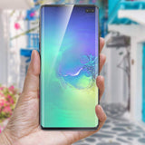 [2 Pack] Galaxy S10 Plus Screen Protector,Updated Version-Zone Support Fingerprint Unlock [No Bubbles][Case Friendly] Tempered Glass Screen Protector Compatible with Samsung Galaxy S10 Plus(Clear)