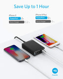 Anker USB Wall Charger, 60W 6 Port USB Charging Station, PowerPort 6 Multi USB Charger for iPhone XS/Max/XR/X/8/7/Plus, iPad Pro/Air 2/Mini/iPod, Galaxy S9/S8/S7/Edge/Plus, Note, LG, HTC, and More