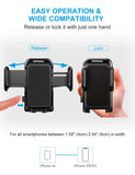 Mpow 051 Car Phone Mount, CD Slot Car Phone Holder, Car Mount with Three-Side Grips and One-Touch Design Compatible iPhone Xs MAX/XR/XS/X/8/8Plus, Galaxy S10/S10+/S10e/S9/S9+/N9/S8, Google, Huawei etc