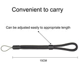 Adjustable Wrist Straps Hand Lanyard for iPhone Samsung Camera GoPro USB Flash Drives Keys PSP and Other Portable Items Black Set of 2
