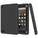 Hocase Fire 7 2015 Tablet Case - Shockproof Raised Edges Screen Protection Silicone Rubber Bumper Hard Protective Case For Amazon Fire 7 Tablet (For 2015 5th Generation Only) - Black
