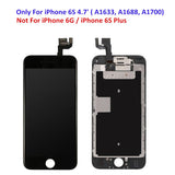 Premium Screen Replacement for iPhone 6S 4.7' - LCD Complete Repair Kit Display 3D Touch Digitizer Assembly with Earpiece, Front Camera, Proximity Sensor, Tempered Glass, Tools, Instruction (Black)