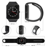 Smart Watch,Bluetooth Smartwatch Touch Screen Wrist Watch with Camera/SIM Card Slot,Waterproof Smart Watch Sports Fitness Tracker Android Phone Watch Compatible with Android Phones Samsung (Black)