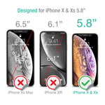 XDesign Glass Screen Protector Designed for iPhone X & iPhone Xs (2018) (3-Pack) Tempered Glass with Touch Accurate and Impact Absorb + Easy Installation Tray [Fit with Most Cases] - 3 Pack