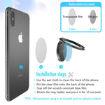 Finger Ring Stand, Lamicall Cell Phone Holder : Universal Phone Ring Cradle Kickstand Compatible with Phone Xs Max XR X 8 7 6 6s Plus 5s, Samsung Galaxy S8 S7 S6, All Android Smartphone - Black - 01