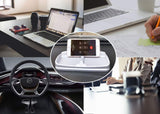 No Slip Car Dashboard Grip Pad,Anti Skid Rubber Automobile Visor Organizer Holder Tray Storage Stand for Sunglasses,Key Chain,Coins,Pens,Cell Phone,GPS Navigator(Silver)