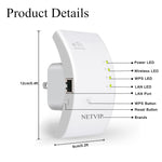 300Mbps WiFi Range Extender Signal Booster Wireless Repeater with Ethernet Port WPS Function Plug and Play, 2 in 1 Repeater/Access Point Mode, Build-in Antennas with High Speed, Work with Any Router