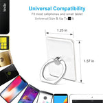 Phone Ring Cell Phone Ring Holder 360 Degree Rotation Phone Ring Holder Transparent Finger Ring Stand Kickstand Compatible Most of Smartphones Set of 5