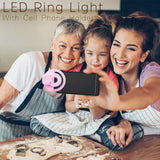 Hicdaw 2PCS Selfie Light Ring Selfie Light Led Circle Clip On Selfie Light 3 Level Adjustable Brightness Rechargeable Compatible for Phone Photography