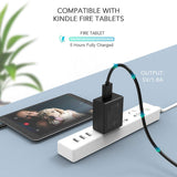 USB Wall Charger for Kindle, AGPTEK 9W Power Adapter Compatible with All-New Kindle Paperwhite, Kindle Oasis, Kindle Fire Tablets, Fire TV Stick, Kindle Voyage E-Reader, HD 8 10 Tablet, Black