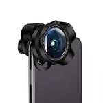 Phone Camera Lens,TODI 4K HD 2 in 1 120° Wide Angle Lens, 20X Macro Lens,Clip-On Phone Lens Compatible iPhone,Samsung, Most Andriod Phones No Distortion