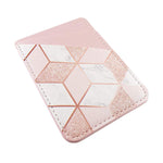 Phone Card Holder uCOLOR PU Leather Wallet Pocket Credit Card ID Case Pouch 3M Adhesive Sticker on iPhone Samsung Galaxy Android Smartphones (Rose Gold Glitter White Marble)